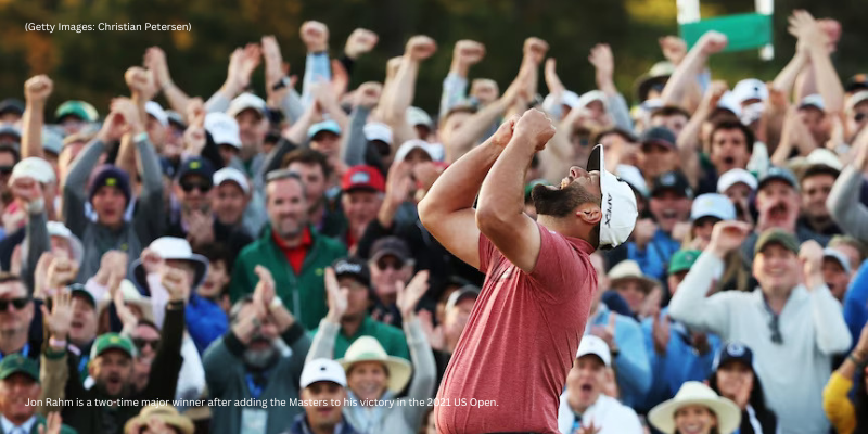 John Rahm after winning 2021 US Open