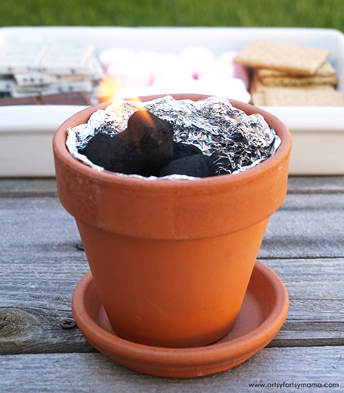 DIY Mini Fire Pit for S'mores with 3 S'more Flavor Combinations!