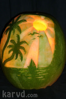 Sunset Watermelon Carving by Karvd.