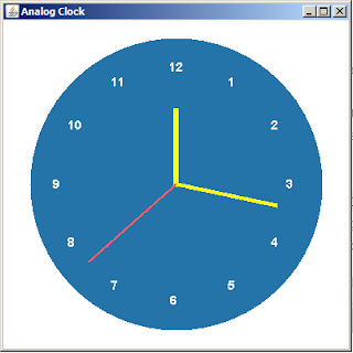 Java Analog Clock Form