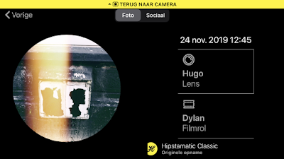 Schermafbeelding Hipstamatic-instellingen Hugo + Dylan