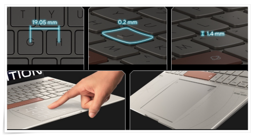 Keyboard dan touchpad ASUS Zenbook 14X OLED Space Edition