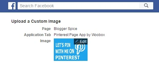 custom image for facebook tab