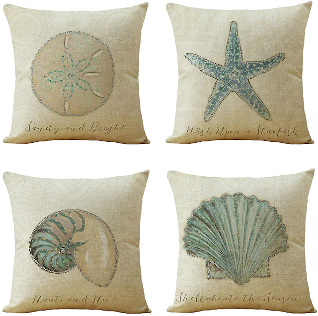 beach theme pillow covers