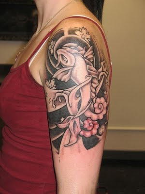 koi fish sleeve tattoo designs