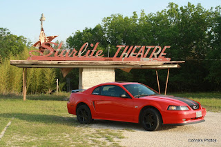 2000 Red Ford Mustang GT at Starlite Drive-in Theater