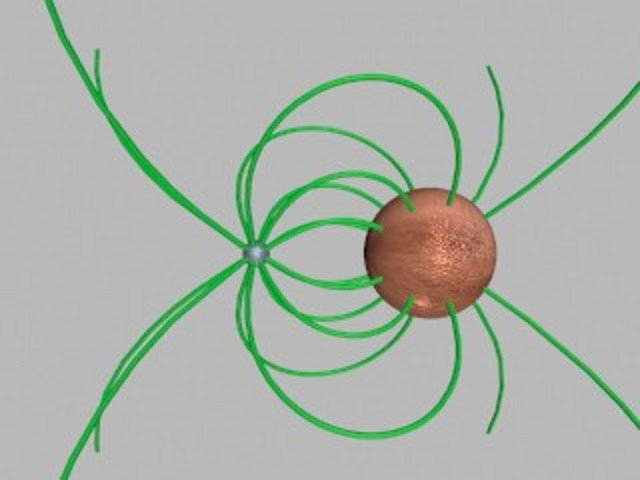 garis-medan-listrik-melengkung-di-sekitar-bola-konduksi-informasi-astronomi