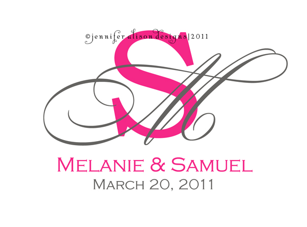 Melanie Samuel wedding monogram By admin Published February 13 2011