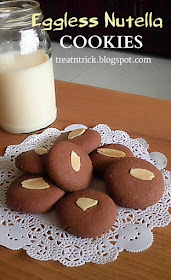 Eggless Nutella Cookies Recipe @ treatntrick.blogspot.com