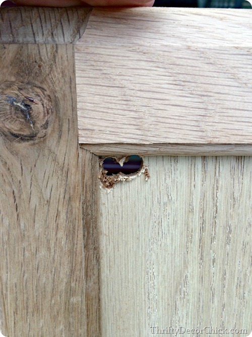 cutting insert out of cabinet door