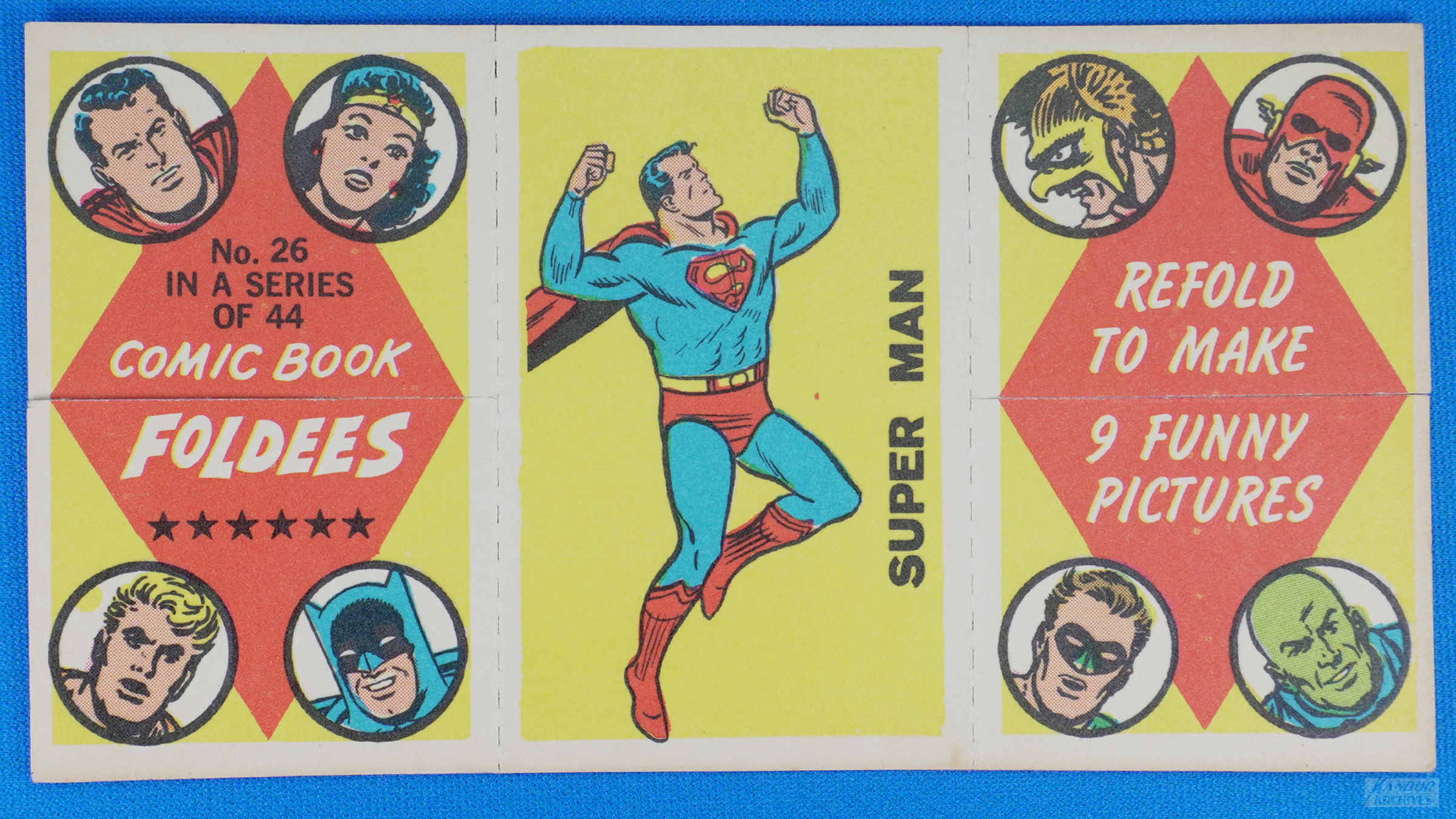 1966 Topps COMIC BOOK FOLDEES PERRY WHITE #25 Superman DC Near Mint