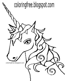 Cute black and white clipart graphic design unicorn emoji coloring page simple unicorns head outline