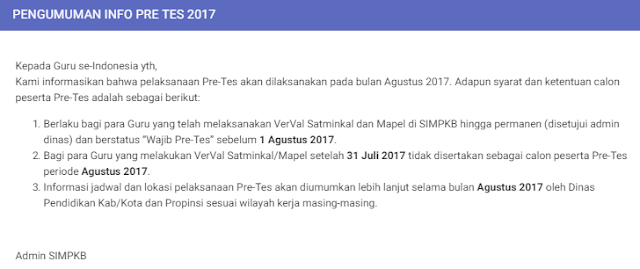 Hasil gambar untuk jadwal pre test sim pkb 2017