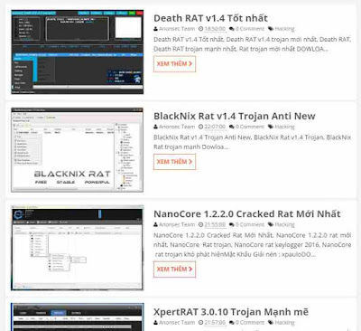 Small-Net RAT 5.2, SlayerRAT V 0.7.2, XpertRAT 3.0.10, NanoCore 1.2.2.0, BlackNix Rat v1.4, Death RAT v1.4, Share Tổng Hợp Trojan Rat Và Keylogger , Rat trojan new 2016