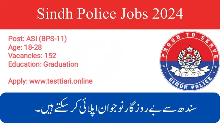 Sindh Police ASI (BPS-11) Jobs 2024 Apply Online Process, Eligibility Criteria and other Details