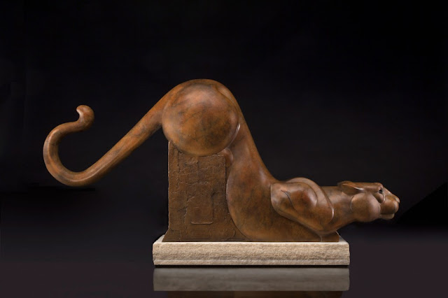 by Tim Cherry, "Silent Shadow" - bronze | esculturas, obras de arte, american art.