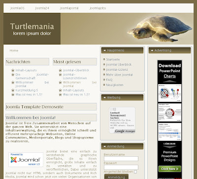 JB Turtlemania - шаблон для Joomla 1.5