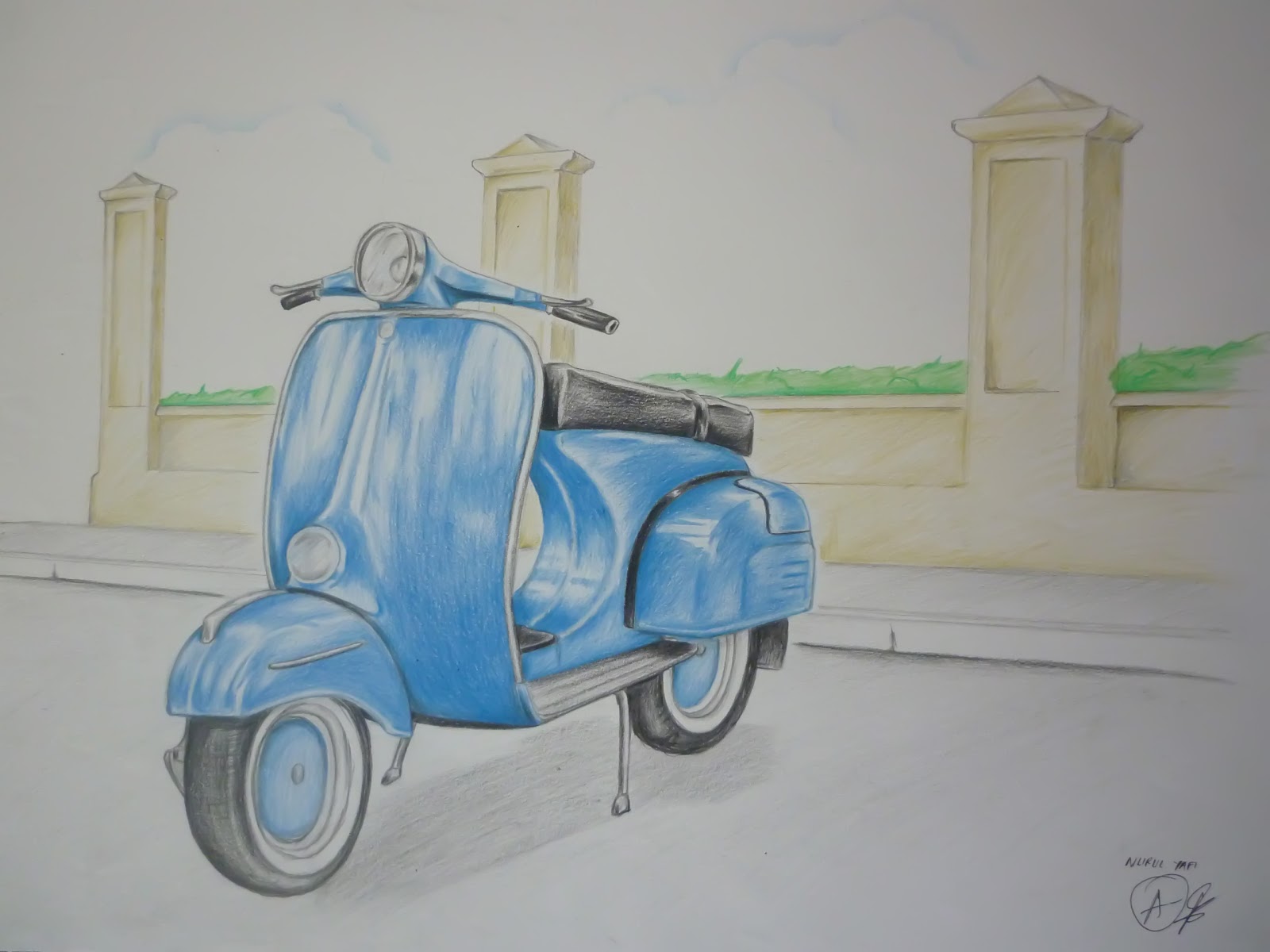 26 Lukisan Dinding Vespa Arti Gambar