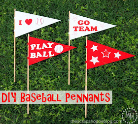 DIY Baseball Pennants by The Scrap Shoppe