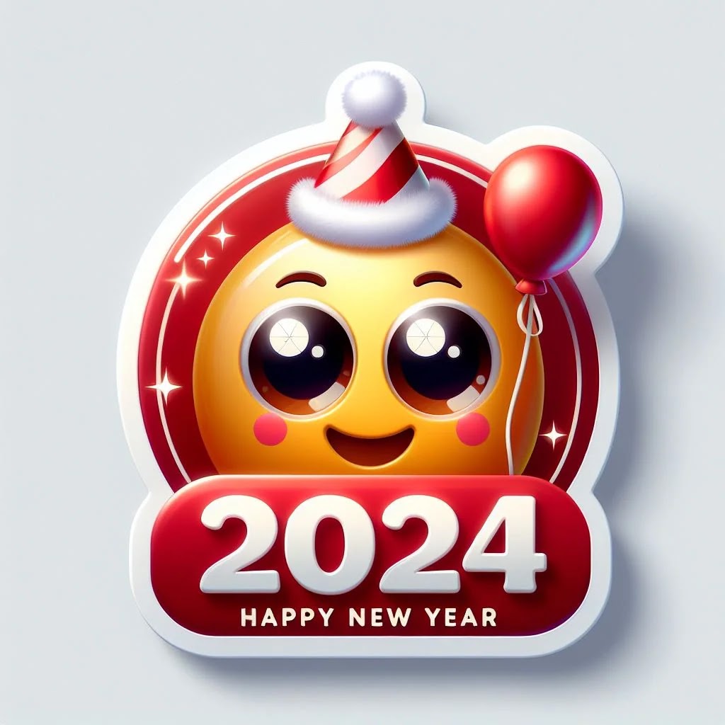 good happy new year 2024 sticker