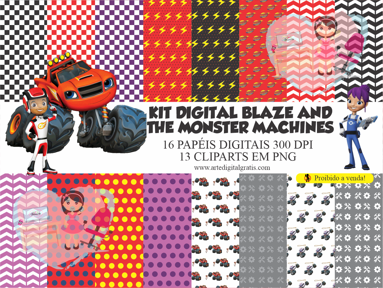 Kit Imprimible Blaze Monsters Machines Descarga Gratis