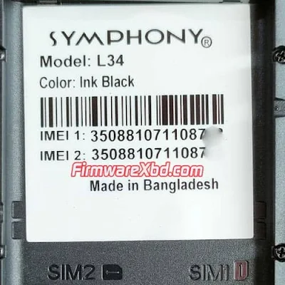 Symphony L34 Flash File SC6531E