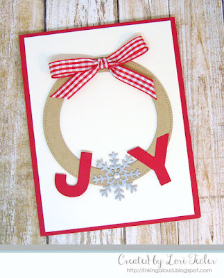 Modern Holiday Wreath card-designed by Lori Tecler/Inking Aloud-dies from My Favorite Things