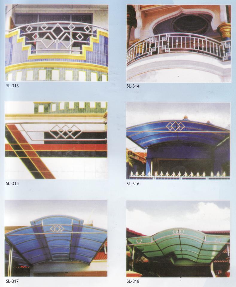 Folding Gate Sumber Makmur Model Kanopi Stainless 