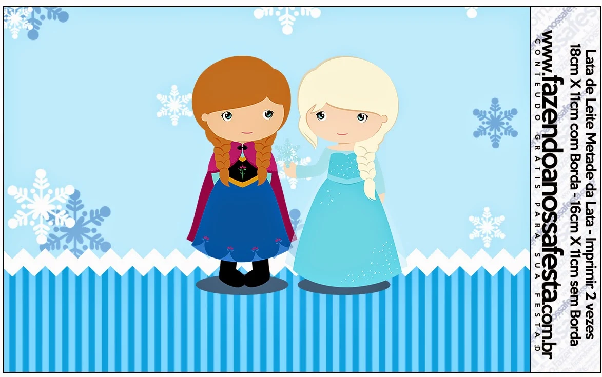 Frozen Baby Blue Christmas Free Printable labels.