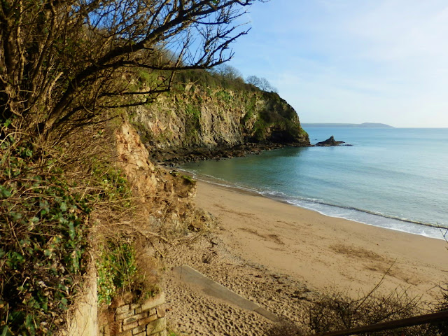 Porthpean Beach, looking down from cliffs