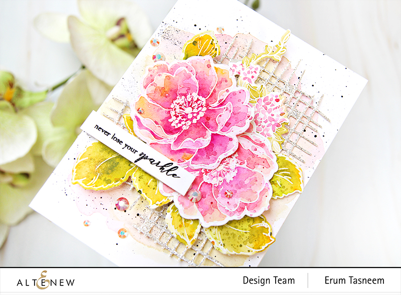 Altenew Build-A-Flower: Wild Rose | Erum Tasneem | @pr0digy0