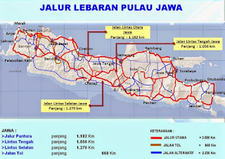 Peta Jalur Mudik Lebaran Lengkap P. Jawa