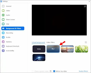 طريقة إخفاء الخلفية أثناء مكالمات في زووم zoom