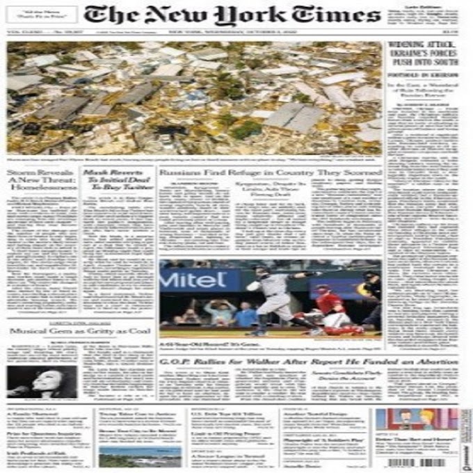 The New York Times Newspaper Pdf Download 5 October 2022
