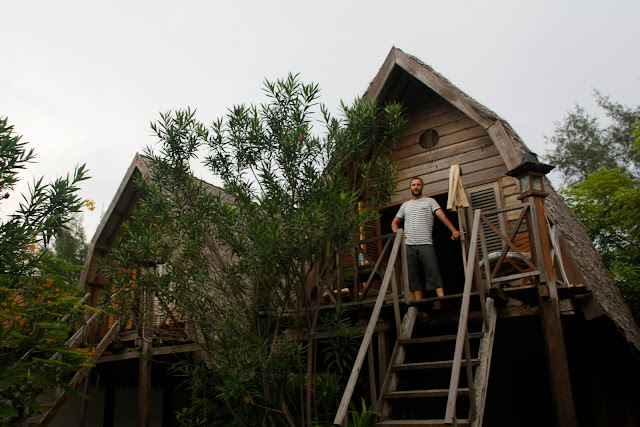 Nuestra cabaña en Gili Meno, Gili Islands.