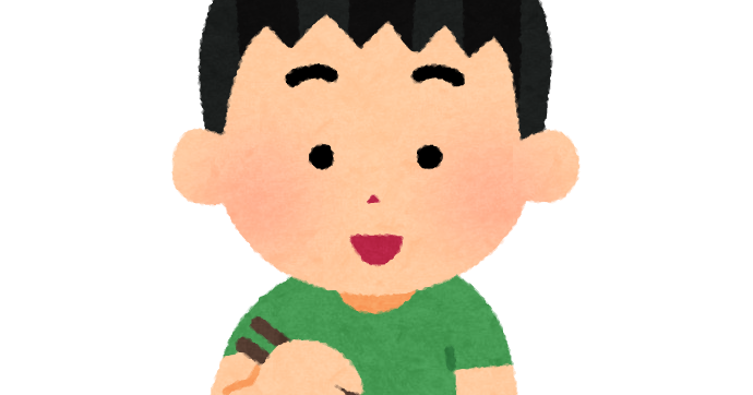 魚を食べる人のイラスト 男の子 かわいいフリー素材集 いらすとや