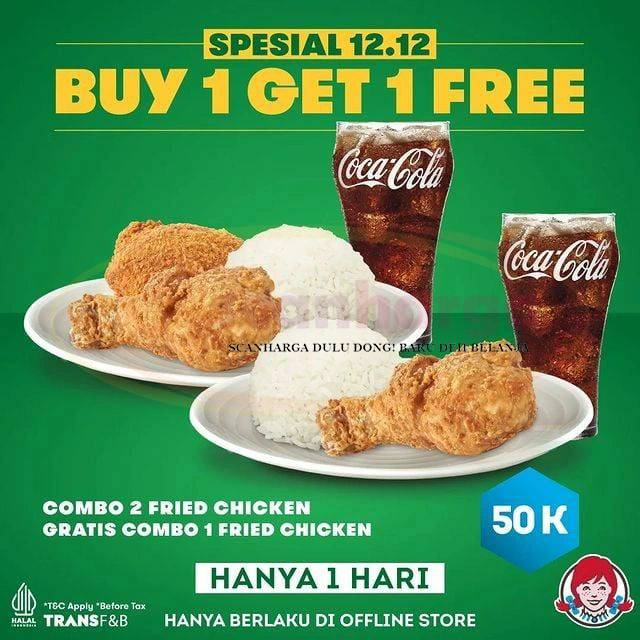 Promo WENDYS 12.12 BELI 1 GRATIS 1