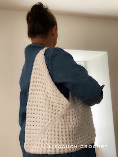 Granny square large crochet bag pattern