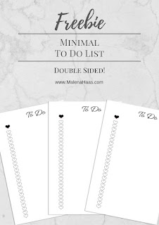 ❤ FREEBIE Friday❤  Double Sided Minimal To Do List www.MalenaHaas.com