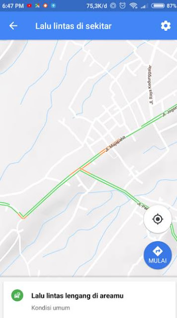 Cara Melihat Kemacetan Jalan di Google Maps