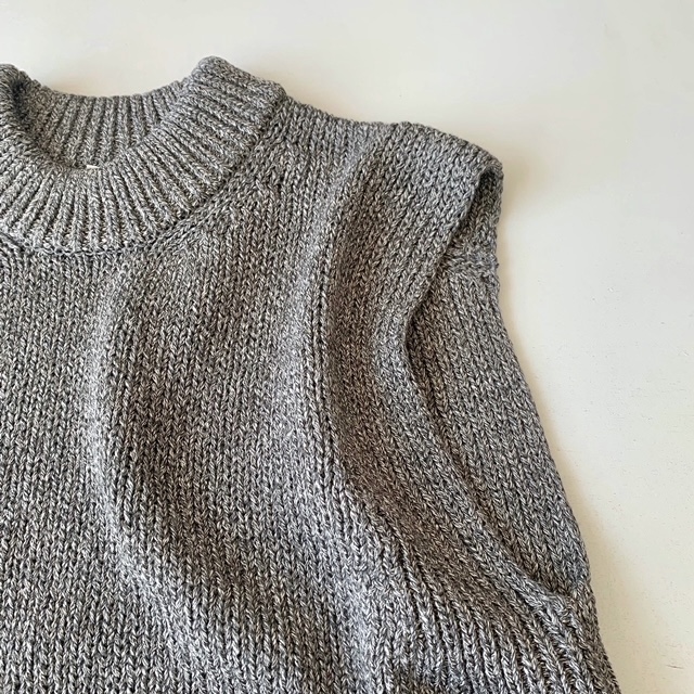 ATON【エイトン】SILK WASHI LILYYARN CREWNECK VEST◆エイティエイト/新居浜・愛媛