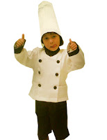 kostum profesi koki warna putih untuk anak anak