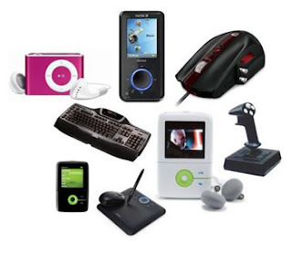 Gadgets:ipod, iphone, joystick, smartphone, remote control, watsh, etc.