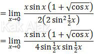 Mengubah 1 -cos x menjadi 2 sin^2 1/2 x