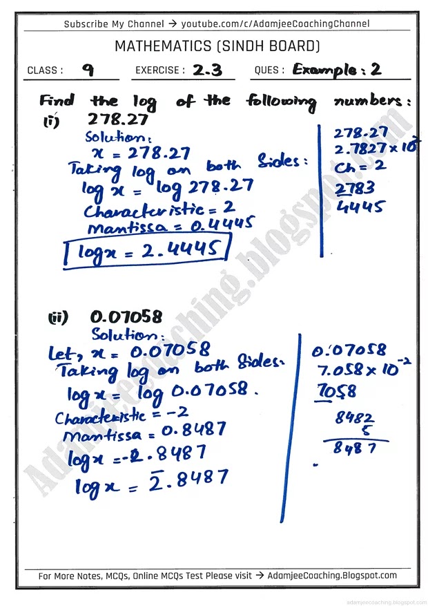 logarithms-exercise-2-3-mathematics-9th