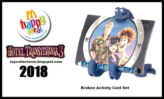McDonalds Hotel Transylvania 3 Toys 2018 Kraken Activity Card Set