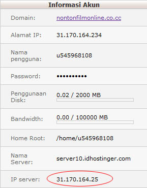ip server idhostinger