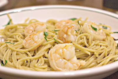 Lemon Garlic Shrimp with Pasta