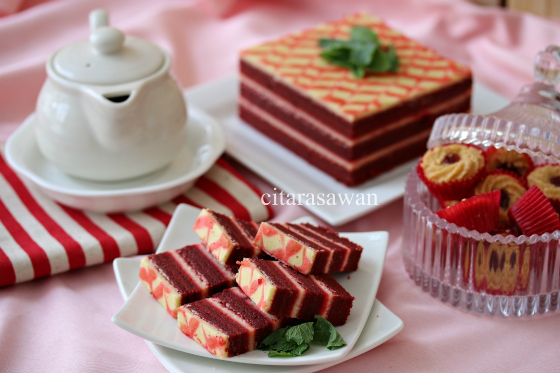 Kek Lapis Red Velvet / Red Velvet Layer Cake ~ Resepi Terbaik
