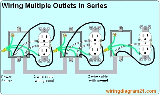 how to wire Multiple Outlet In serie electrical Wiring Diagram